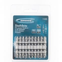 GROSS PH2-PH2 X 45 mm Ktvg Bit kszlet professional 10db/csomag