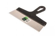  SIBRTEH Spatulya fogazott 250mm 4x4mm rozsdamentes, manyag nyllel