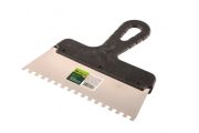  SIBRTEH Spatulya fogazott 200mm 6x6mm rozsdamentes, manyag nyllel