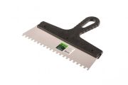  SIBRTEH Spatulya fogazott 250mm 6x6mm rozsdamentes, manyag nyllel