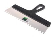  SIBRTEH Spatulya fogazott 300mm 8x8mm rozsdamentes, manyag nyllel
