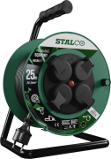  STALCO Kbeldobos hosszabbt 25m, kltri IP44, 16A, 3680W, H05RR-F, 3x1,5mm