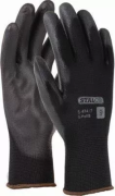  STALCO Mrtott poliszter keszty, fekete, 