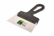  SIBRTEH Spatulya fogazott 150mm 4x4mm rozsdamentes, manyag nyllel