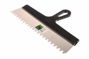  SIBRTEH Spatulya fogazott 350mm 8x8mm rozsdamentes, manyag nyllel