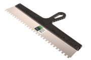  SIBRTEH Spatulya fogazott 450mm 8x8mm rozsdamentes, manyag nyllel