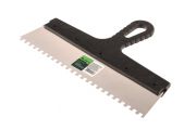  SIBRTEH Spatulya fogazott 300mm 6x6mm rozsdamentes, manyag nyllel