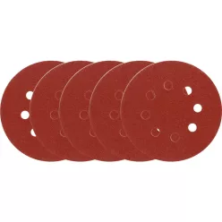   VOREL Tépőzáras fíbertárcsa 125 mm / P100 8 lyukas (5 db)