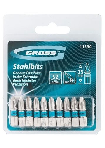 GROSS PH2x25mm 10db professional bitkészlet