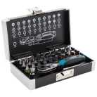 GROSS 1/4" bitkészlet racsnis hajtószárral kofferben 33 részes professional