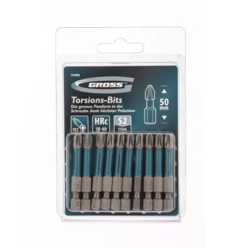 GROSS PZ3x50mm 10db Professional torziós bitfej mágneses