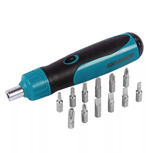 GROSS 12 részes Professional racsnis csavarozó bittárral SmartPush