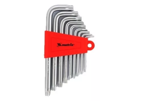 MTX torx fényes extra hosszú kulcsszett T10-T50 CrV 9db