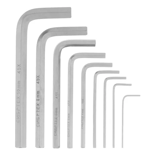 SPARTA 9db 1,5-10mm CrV imbuszkulcs szett 45X edzett acél