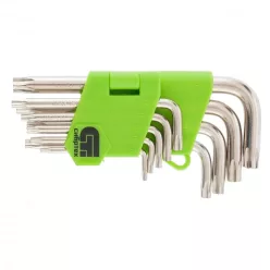 SIBRTEH torx kulcskészlet 9 db-os rövid nikkelezett