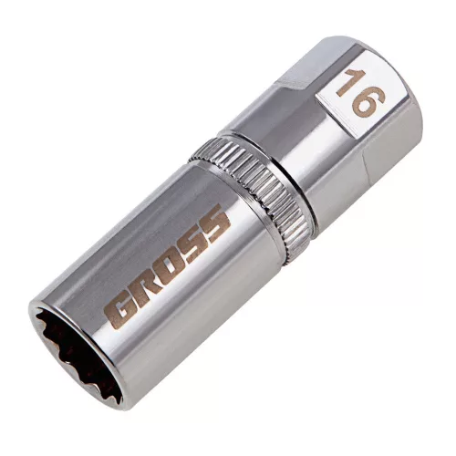 GROSS 16mm 1/2 gyújtógyertya dugókulcs  CrV