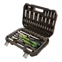   MTX 94 részes 1/2”,1/4” racsnis szerszámkészlet,CrV, kofferben