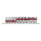 MTX Dugókulcs készlet 1/4" hatlapfejű 4- 13mm bi Hexagonal 10 db