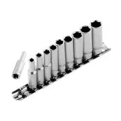   STELS 1/4 4-13mm hosszított 10részes professional dugókulcs fej készlet