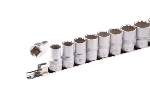 STELS 1/2 10-22mm Bi-Hex 10részes professional dugókulcs fej készlet