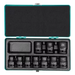   STELS 10- 24 mm 6 részes gépi dugókulcs készlet fém kofferben professional