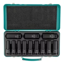   STELS 10-22mm 1/2 12 db hosszított gépi dugókulcs készlet fém kofferben professional