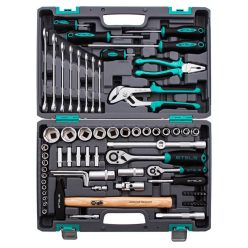 STELS Szerszámkészlet kofferben 76 db-os 1/2- 1/4 Cr-V S2