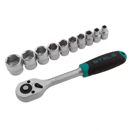 STELS 11db-os 3/8 professional 7-22mm racsnis dugókulcs készlet CrV