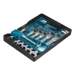  GROSS 7db 8-19mm csuklós racsnis csillagvillás kulcskészlet, PROFESSIONAL