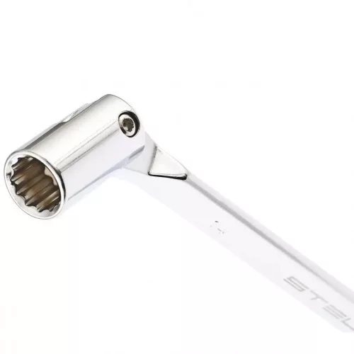 STELS 14x15mm csuklós csőkulcs, Bi-HEX elfordítható csavarkulcs, CrV PROFESSIONAL