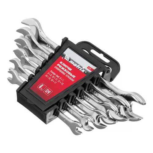 MTX 6-17mm 6db villáskulcs készlet, elliptikus, tükörpolírozott, CrV