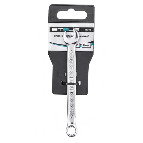 STELS 11mm csillag- villáskulcs, Bi-HEX, CrV, csúszásgátló bordázat PROFESSIONAL