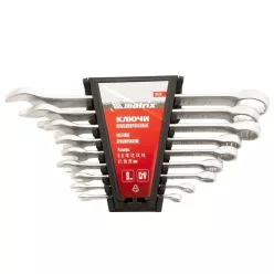 MTX 6-22mm 9db kombinált csillag-villás kulcs szett CrV