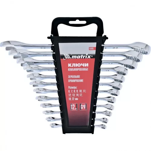 MTX 6-22mm 12db kombinált csillag-villás kulcs szett CrV