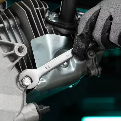 STELS 8- 17mm 6db csillag- villáskulcs, Bi-HEX, CrV, csúszásgátló bordázat, szövettáska PROFESSIONAL