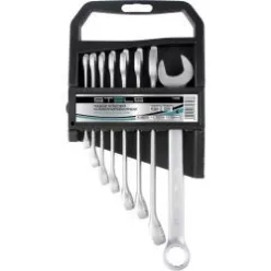   STELS Professional 8-19mm 8db-os hajlított kombinált csillag-villáskulcs készlet CrV