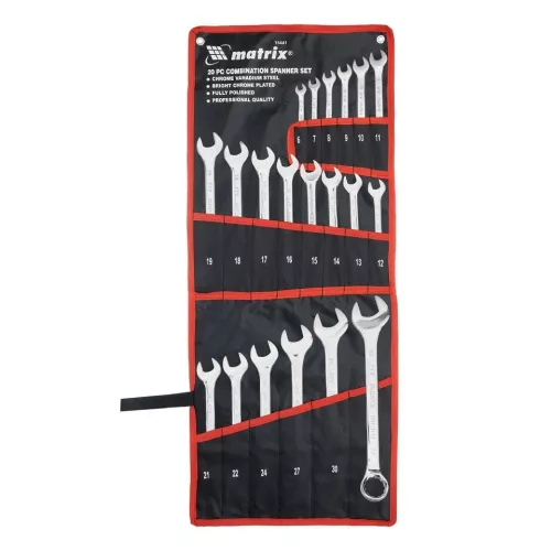 MTX 6-32mm 20db kombinált csillag-villáskulcs szett CrV bi-Hex