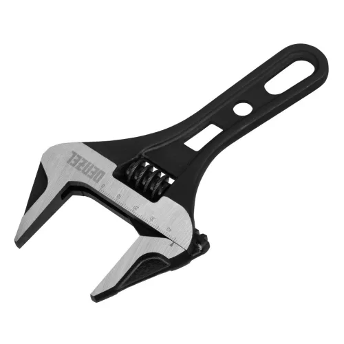 DENZEL 46/ 185mm rövid állithato villáskulcs, CrV, kovácsolt acél PROFESSIONAL