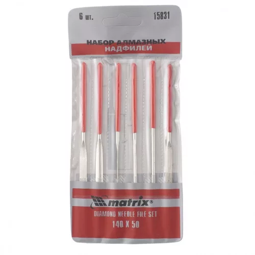 MTX 140x50x3mm gyémánt tűreszelő szett tasakban 6db