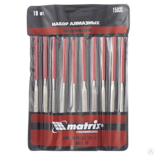 MTX 140x70x3mm gyémánt tűreszelő szett tasakban 10db