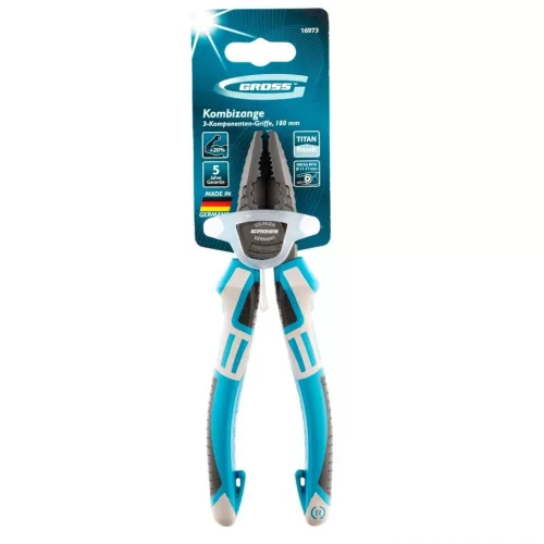 GROSS 180mm Professional kombinált fogó 3komponensű nyél