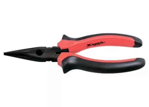 MTX 180mm BlackNickel kúpos hosszú csőrű fogó két komponensű nyél