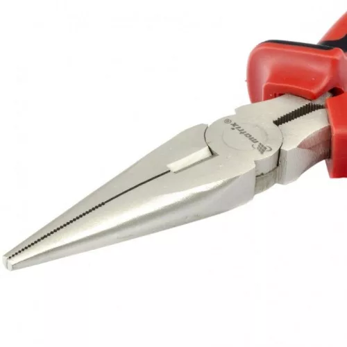 MTX 160mm Nickel kúpos hosszú csőrű fogó két komponensű nyél