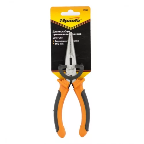 SPARTA 160mm Comfort kúpos hosszú csőrű fogó két komponensű nyéllel csiszolt