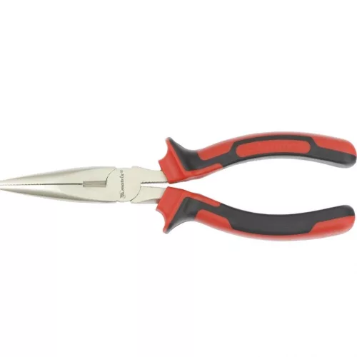 MTX 180mm Nickel kúpos hosszú csőrű fogó két komponensű nyél