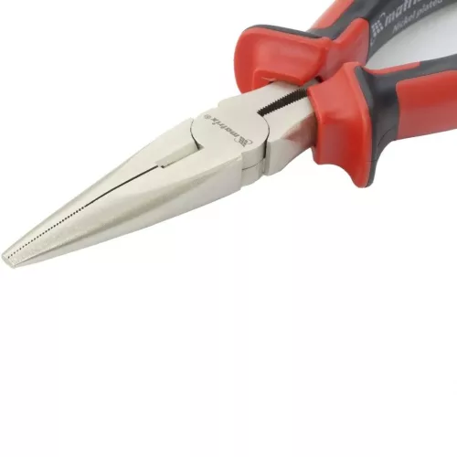 MTX 180mm Nickel kúpos hosszú csőrű fogó két komponensű nyél