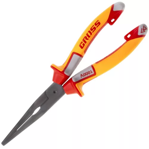 GROSS 205mm 1000W szigetelt hosszú csőrős fogó, kúpos fogó