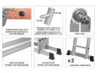 VOREL Létra multifunkciós 4 x 3 fokos