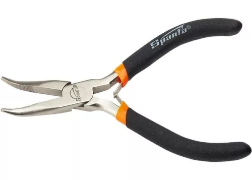 SPARTA 130mm Mini kúpos hosszú csőrű fogó hajlított