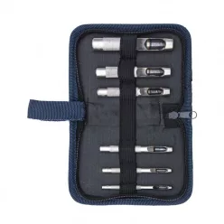SIBRTEH 6db-os bőrlyukasztó szett húzózáras táskában